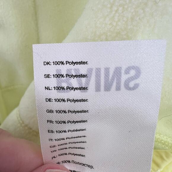 Rains Unisex Fleece Zip Close Jacket Yellow Size XS - Picture 7 of 7